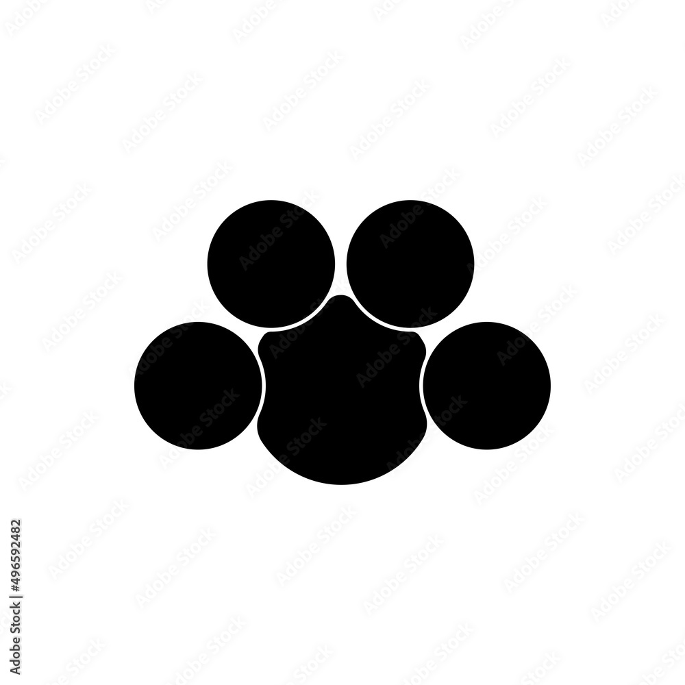 dog footprint logo vektor template dog footprint logo vektor template