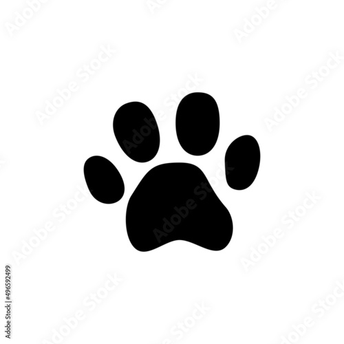dog footprint logo vektor template