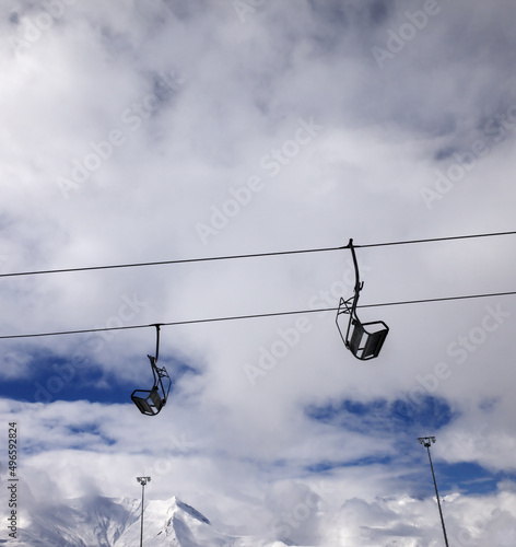 Chair-lift wide-angle view