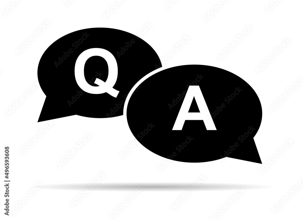 FAQ, frequently asked questions vector icon. Information speech bubble symbol, help message FAQ, frequently asked questions vector icon. Information speech bubble symbol, help message