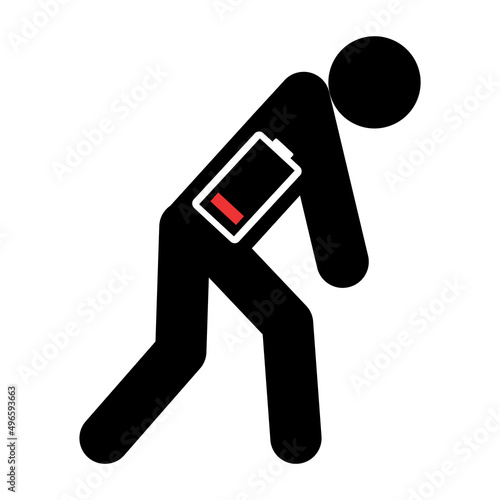 Tired man icon, sleep emotion tired sign, bored concept symbol, graphic vector illustration