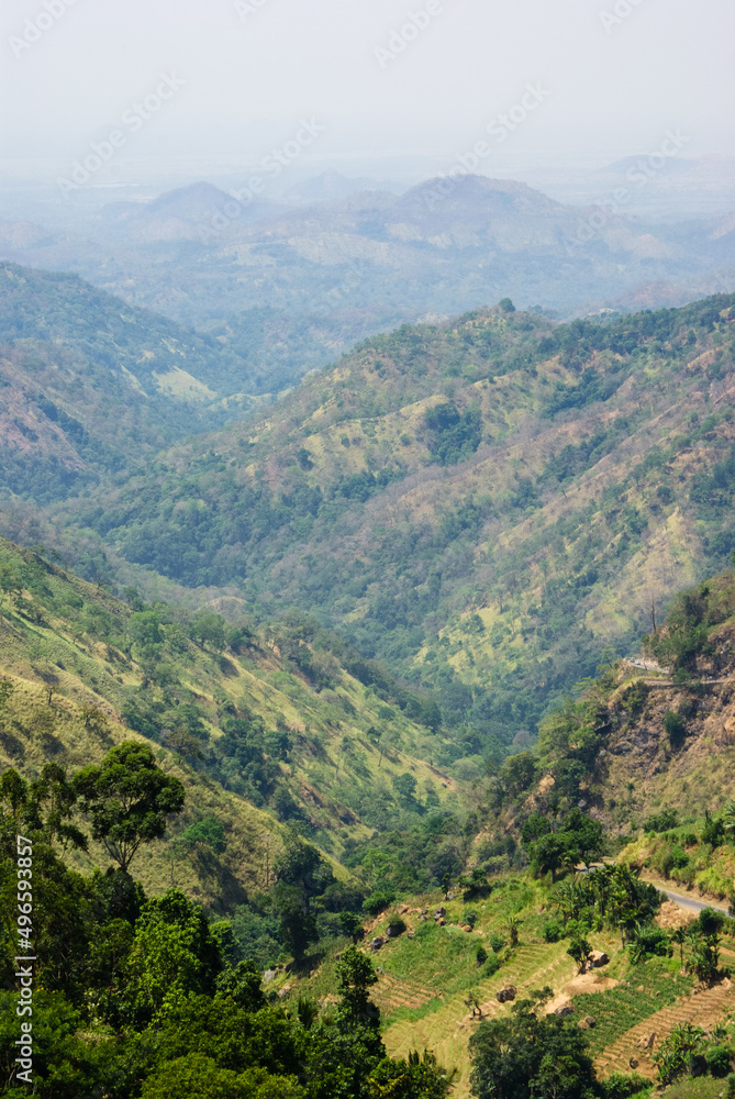 Tropical mountain landscape in rural Sri Lanka Tropical mountain landscape in rural Sri Lanka