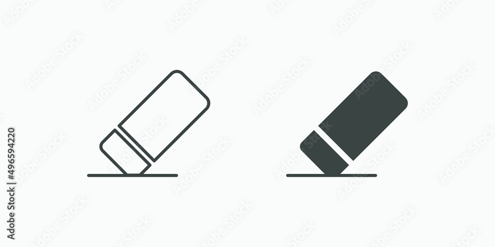 Rubber, eraser icon vector symbol Rubber, eraser icon vector symbol