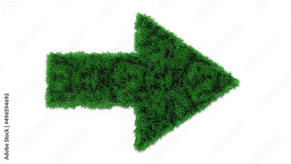 green arrow with grass texture - 3D rendering green arrow with grass texture - 3D rendering