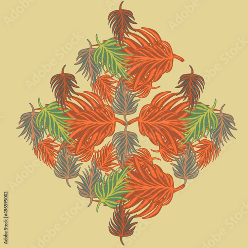 tropical forests,print with tropical vegetation,print with leaves,botany,flowering,very beautiful tropical print pattern design sketch template tracery drawing ornament decoration patterned weave inte