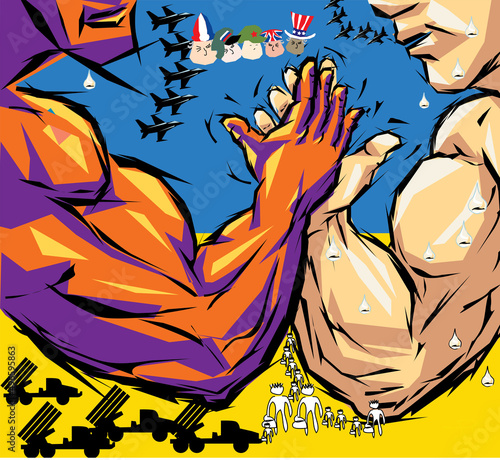 Arm-wrestling: Russia VS Ukraine