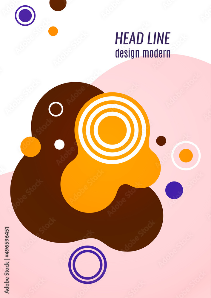 Fototapeta premium Fluid, circle. Geometric abstract background, design template for business or technology presentations, internet posters or web brochure covers. Vector