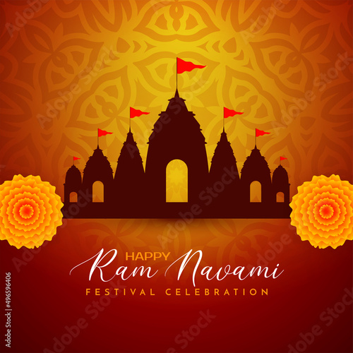 Hindu cultural festival Ram Navami celebration background
