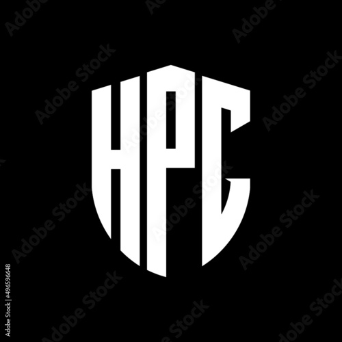 HPG letter logo design. HPG modern letter logo with black background. HPG creative  letter logo. simple and modern letter logo. vector logo modern alphabet font overlap style. Initial letters HPG  photo