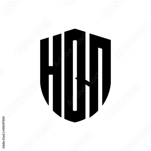 HQN letter logo design. HQN modern letter logo with black background. HQN creative  letter logo. simple and modern letter logo. vector logo modern alphabet font overlap style. Initial letters HQN  photo