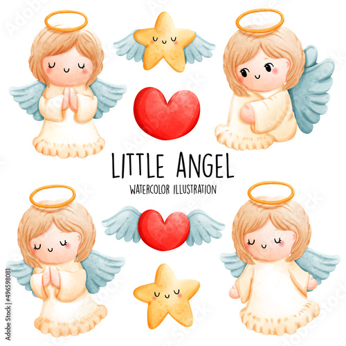 cute little angel vector illustration