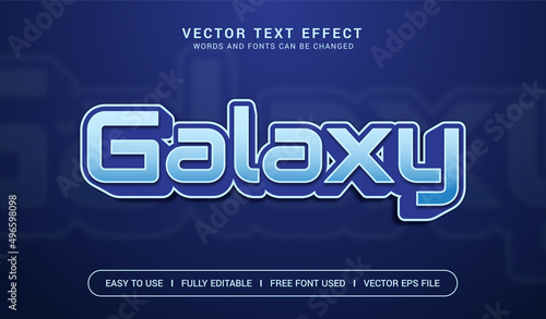 Galaxy Editable Vector Text Effect.
