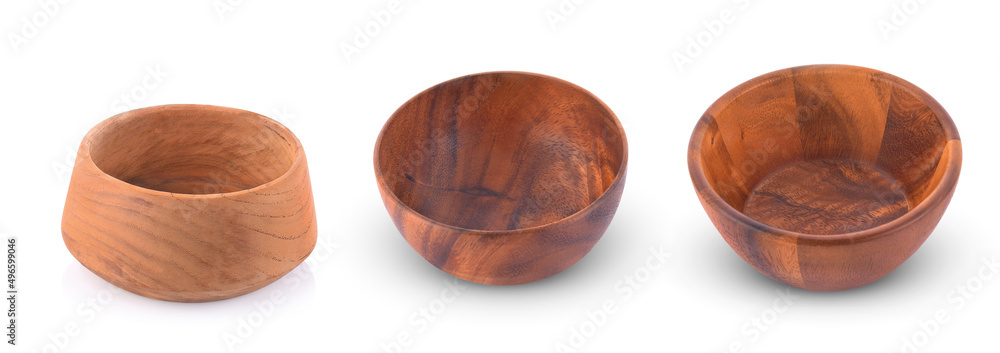 wooden bowl on a white background wooden bowl on a white background