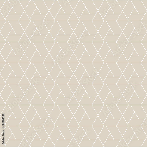 Seamless geometric pattern with white lines on pastel background. Simple vector illustration.