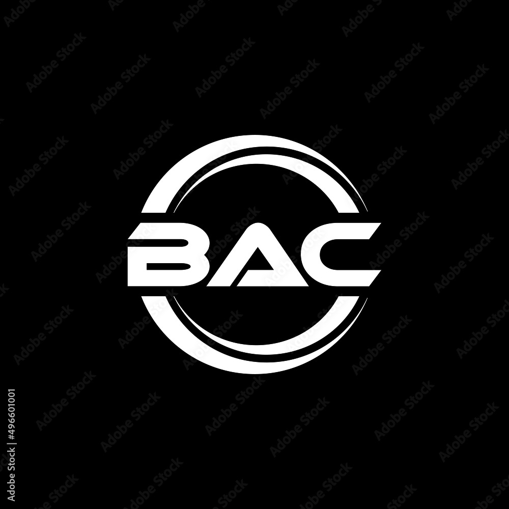 BAC letter logo design with black background in illustrator, vector logo modern alphabet font overlap style. calligraphy designs for logo, Poster, Invitation, etc. BAC letter logo design with black background in illustrator, vector logo modern alphabet font overlap style. calligraphy designs for logo, Poster, Invitation, etc.