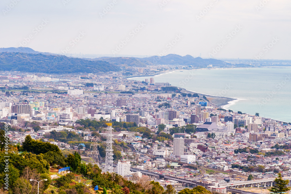 Obraz premium 小田原市 石垣山からの眺望 【 神奈川県 の 風景 】