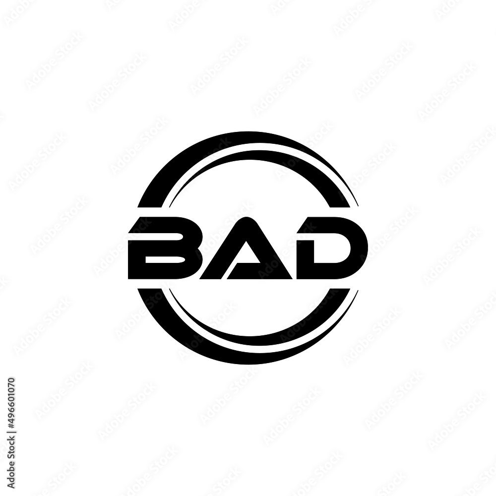 BAD letter logo design with white background in illustrator, vector logo modern alphabet font overlap style. calligraphy designs for logo, Poster, Invitation, etc. BAD letter logo design with white background in illustrator, vector logo modern alphabet font overlap style. calligraphy designs for logo, Poster, Invitation, etc.