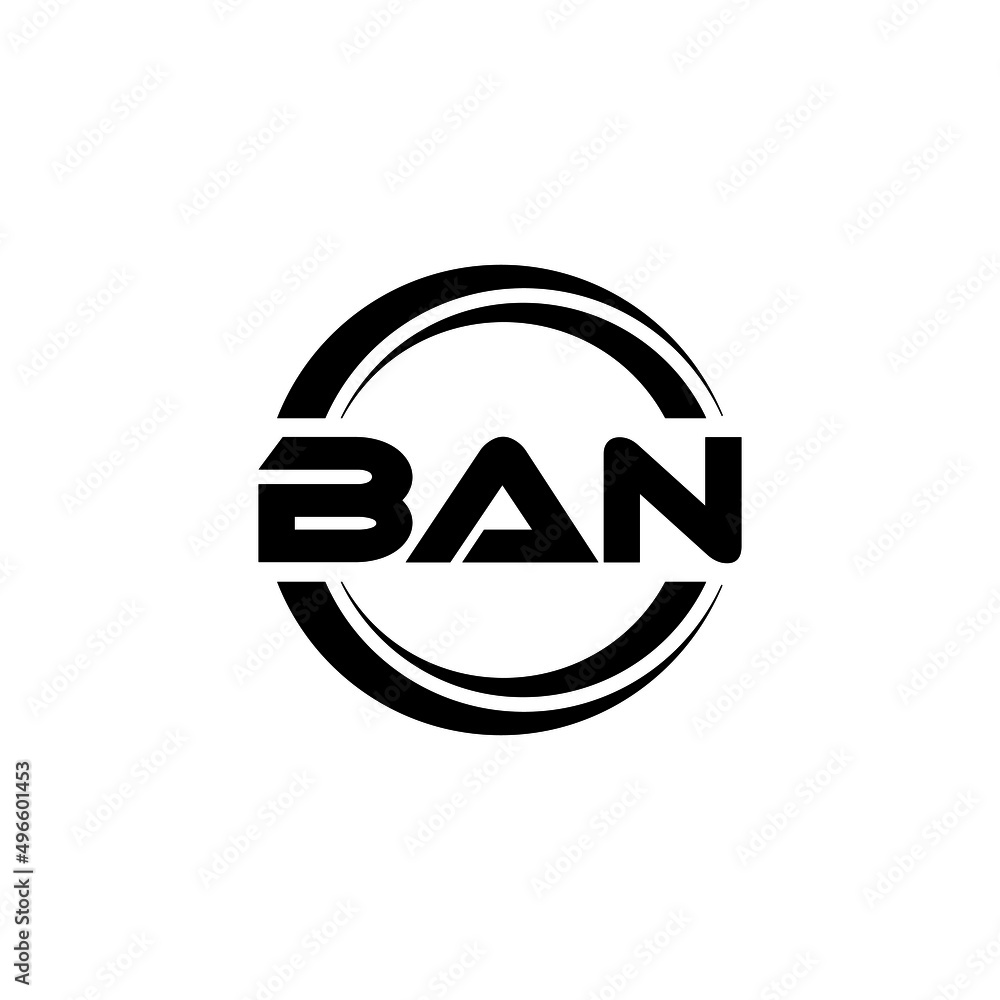 BAN letter logo design with white background in illustrator, vector logo modern alphabet font overlap style. calligraphy designs for logo, Poster, Invitation, etc. BAN letter logo design with white background in illustrator, vector logo modern alphabet font overlap style. calligraphy designs for logo, Poster, Invitation, etc.