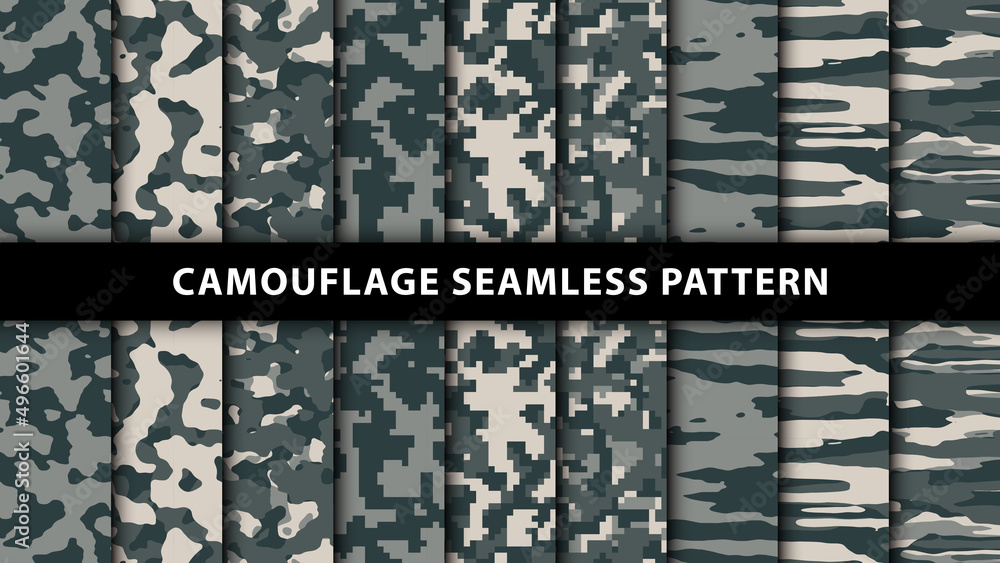 Military and army camouflage seamless pattern