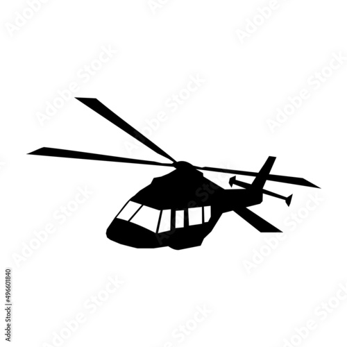 luxury helicopter silhouette