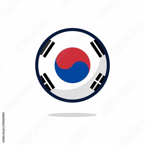 South Korea Flag Icon. South Korea Flag flat style isolated on a white background - stock vector. Free Download South Korea Flag Icon. South Korea Flag flat style isolated on a white background - stock vector. - GFXLoad