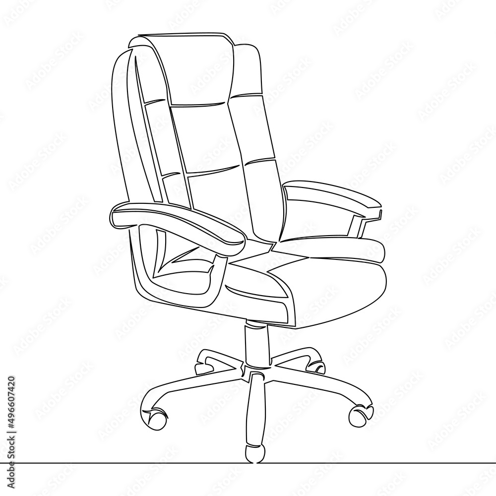 How to draw office chair from back side step by step  32SecondsArt