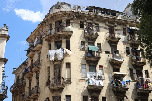 Photography Colonial buildings in Havana, Cuba