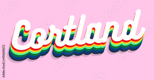 cortland City. Colorful typography text banner. Vector the word cortland design
 photo