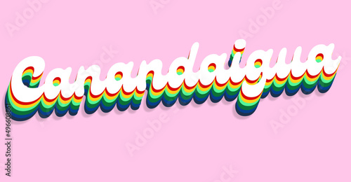 canandaigua. Colorful typography text banner. Vector the word canandaigua design photo