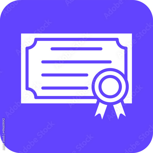 Certificate Vector Icon Design Illustration