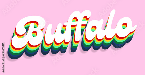 buffalo . Colorful typography text banner. Vector the word buffalo design