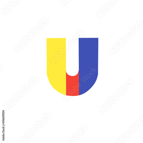 Free Download a u logo in yellow, blue and red - GFXLoad