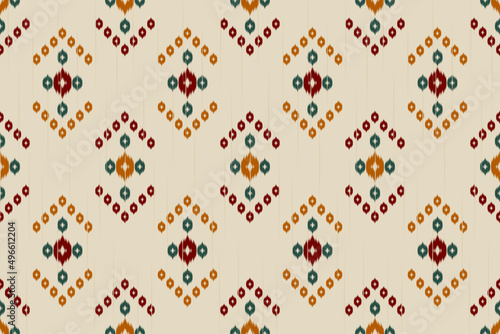 Abstract ethnic pattern art. Ikat seamless pattern traditional. American, Mexican style. Design for background, wallpaper, vector illustration, fabric, clothing, carpet, textile, batik, embroidery.
