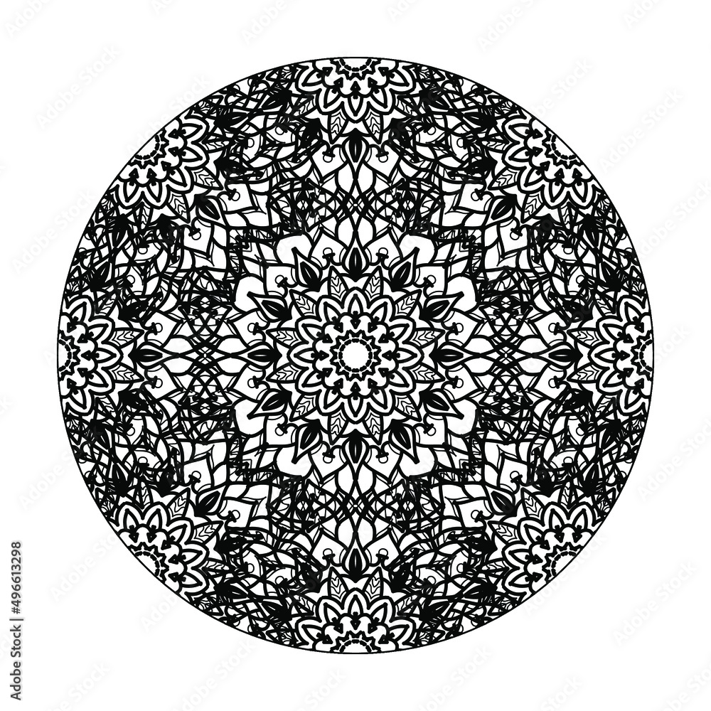 Circular pattern mandala art decoration elements. Circular pattern mandala art decoration elements.