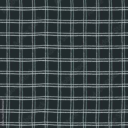 Wallpaper Mural Seamless repeating pattern with hand drawn white curved uneven gridline on dark-colored background for wrapping paper, surface design and other design projects Torontodigital.ca