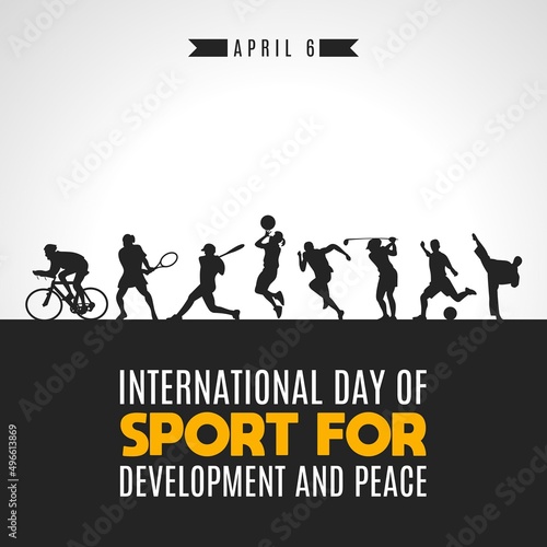 International day of Sport for Development and Peace vector illustration. Suitable for Poster, Banners, campaign and greeting card.