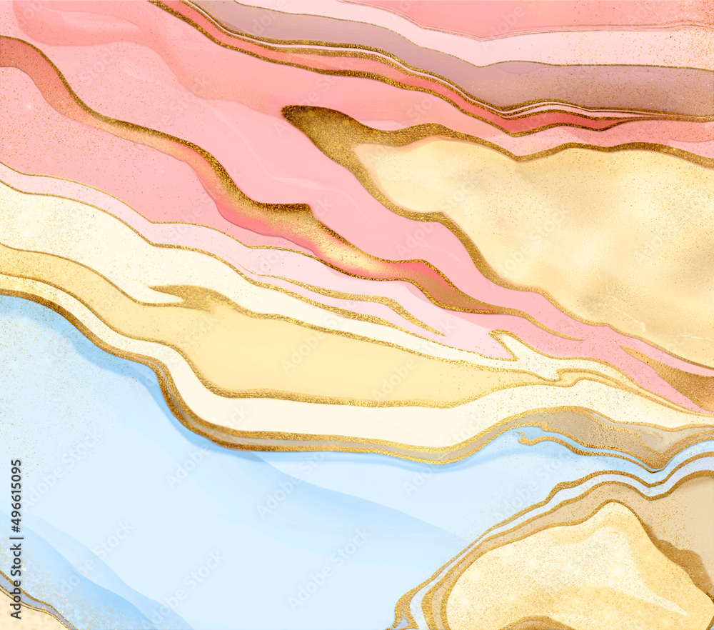 Liquid colourful vibrant marble texture.