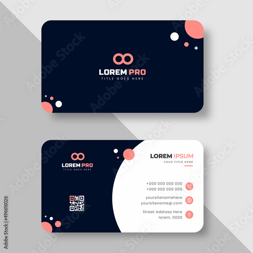 modern creative simple clean business card or visiting card design template with unique shapes