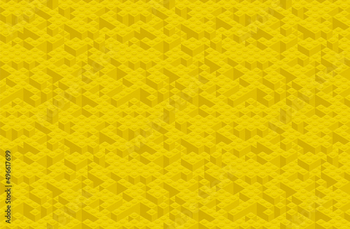 Plastic constructor game seamless pattern. Vector toy brick texture background. Perspective flat design for paper or fabric print.