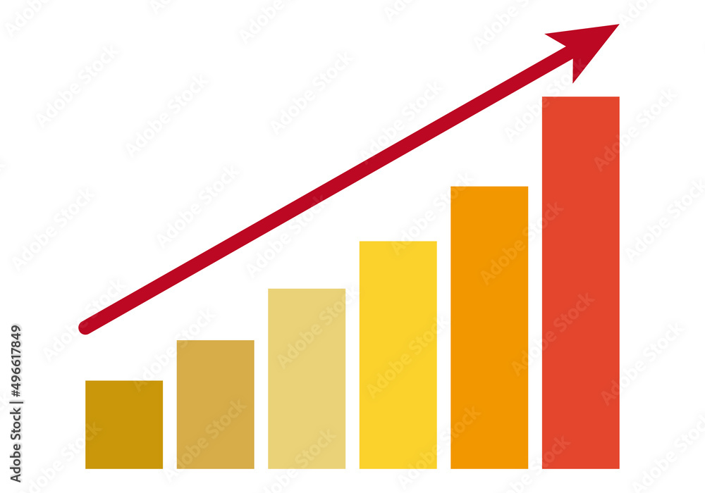Gráfico de crisis en rojo por inflación.. Gráfico de crisis en rojo por inflación..