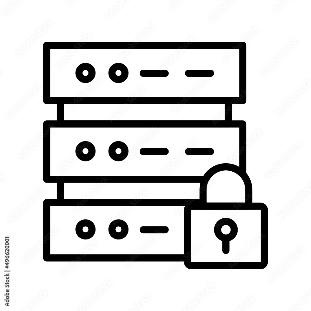 Obraz premium Database Security Icon