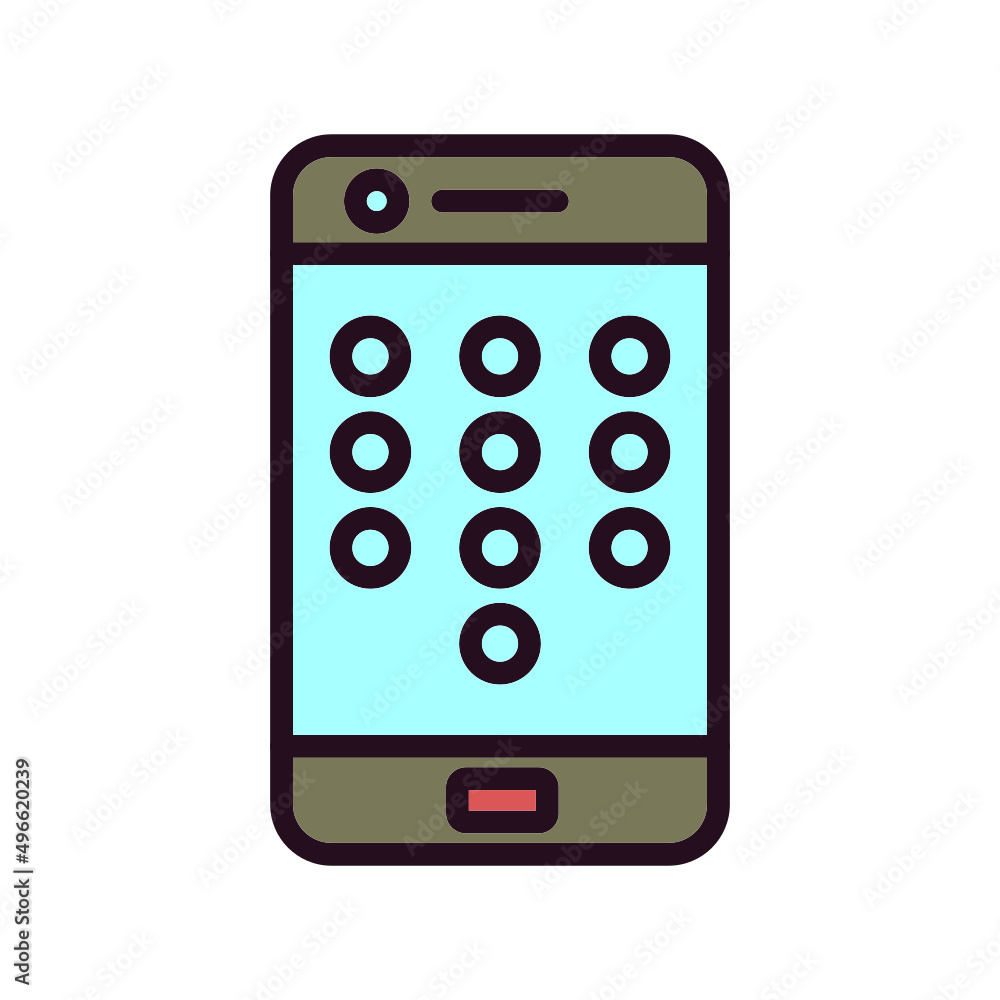 Mobile Pattern Lock Icon Mobile Pattern Lock Icon