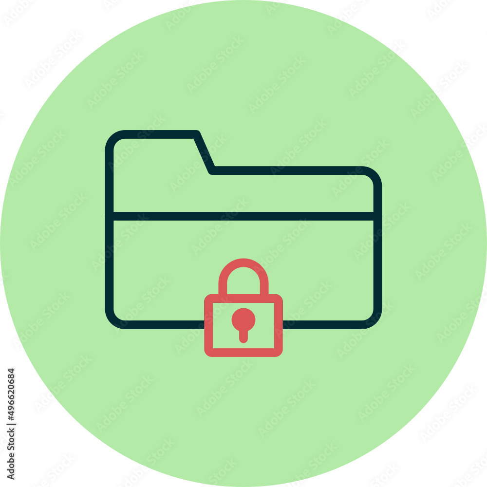Folder Security Icon Folder Security Icon