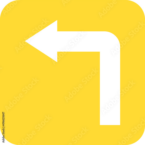 Turn left Vector Icon Design Illustration © Graphixs Art