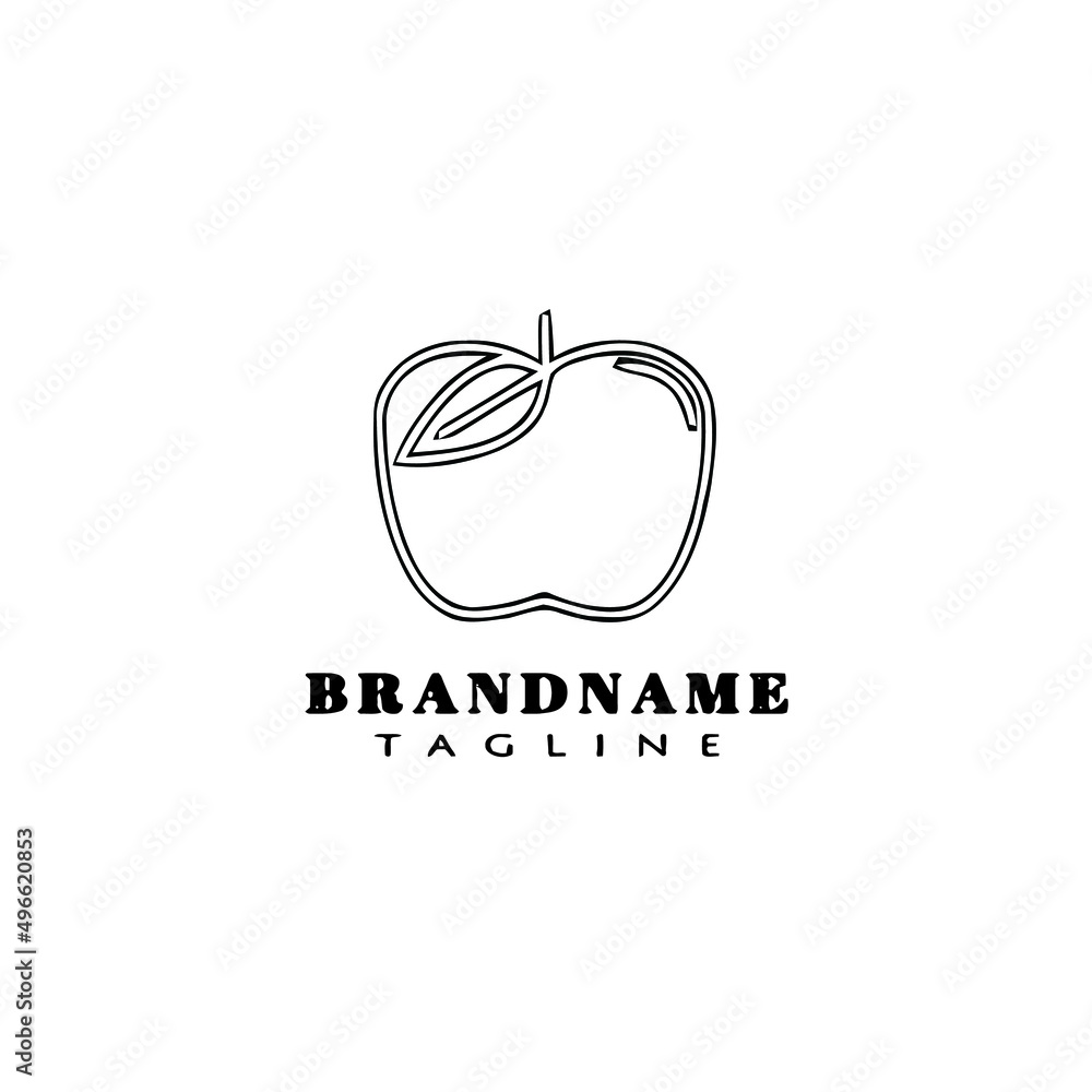 Fototapeta premium apple fruit logo icon design template vector illustration