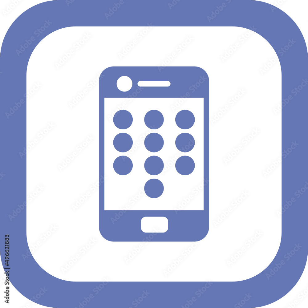 Mobile Pattern Lock Icon Mobile Pattern Lock Icon