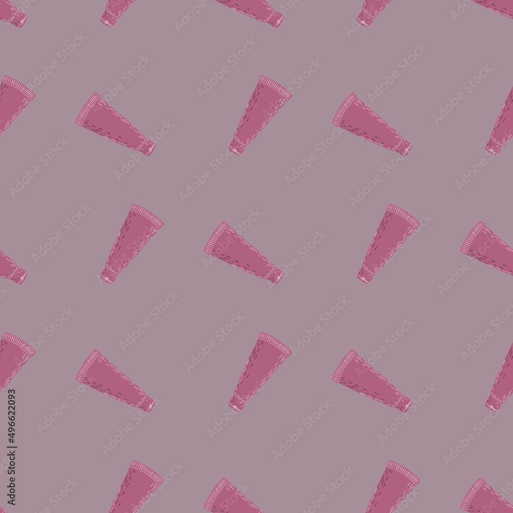 Tube cosmetic cream seamless pattern. Elements spa in doodle style. Tube cosmetic cream seamless pattern. Elements spa in doodle style.