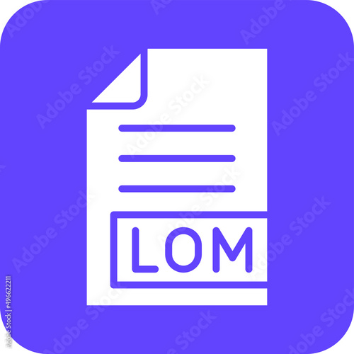 LOM Vector Icon Design Illustration