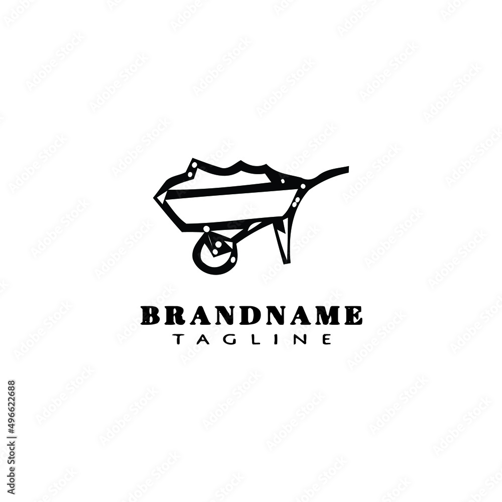 wheelbarrow logo template icon vector illustration wheelbarrow logo template icon vector illustration
