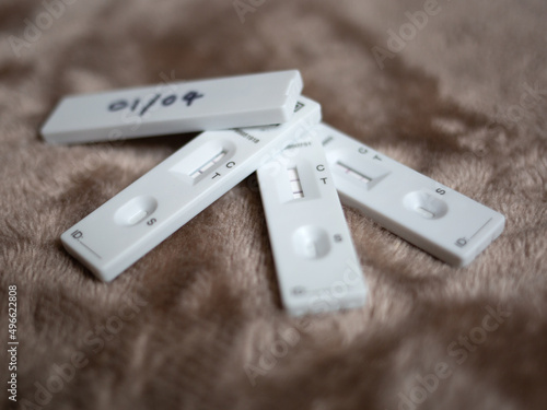 COVID 19 Positive Lateral Flow Test Multiple Days virus Omicron low viewpoint